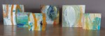 reeks 'Find Your Way as You Go' @ElianeKunnen, 2023 - acryl op hout 3D kader, 6 stuks combi van 15x15x3cm en 10x10x2,5 cm - 335€ 