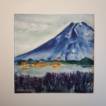 'Fuji' @ElianeKunnen - aquarel incl passe-partout, 50x50cm - 65€